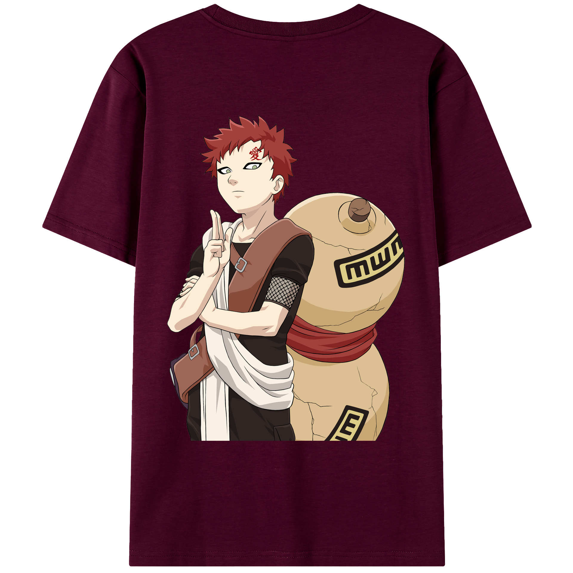 （画像用） NARUTO -ナルト- ガアラ Gaara レディース半袖Tシャツ(バックプリント)